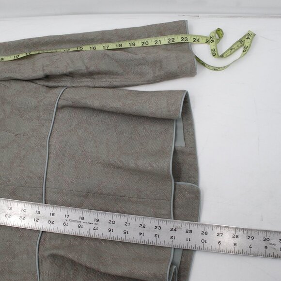 Armani Collezioni blazer womens 2 Flax linen blend 3 button textured geometric - Picture 9 of 16